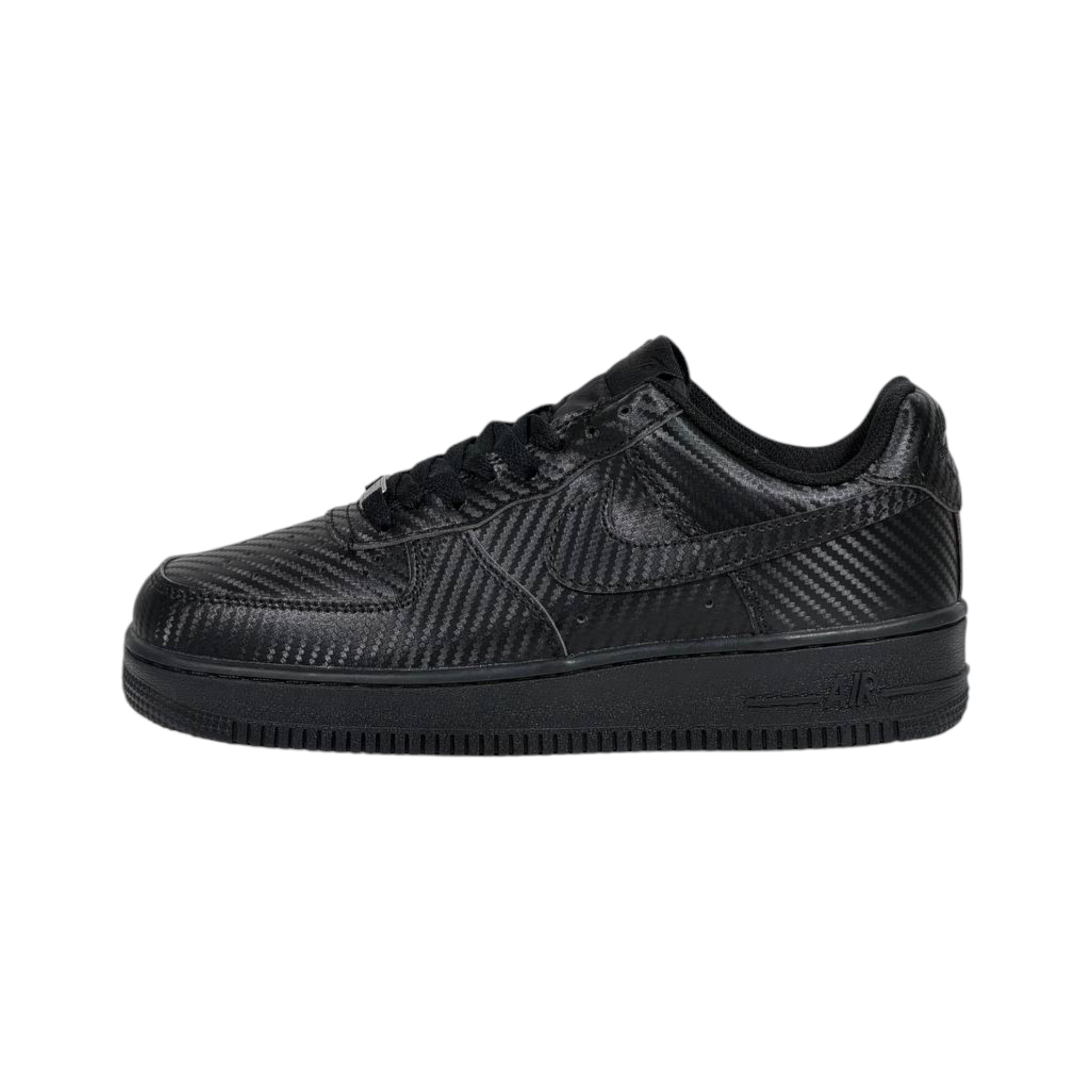 🖤🔥 Nike Air Force 1 Low Carbon Fiber Triple Black Sneakers – Luxury Streetwear Classic Shoes 👟⚡