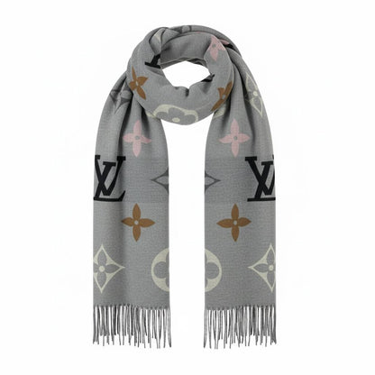 Louis Vuitton Multicolor Monogram Scarf 🧣✨ | Oversized Fringe Luxury