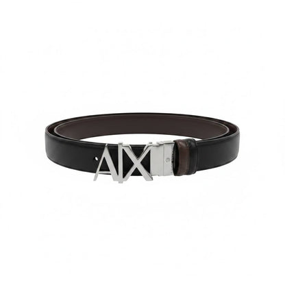 Armani Exchange AX Logo Reversible Leather Belt – Black & Brown Edition -115cm🖤🤎