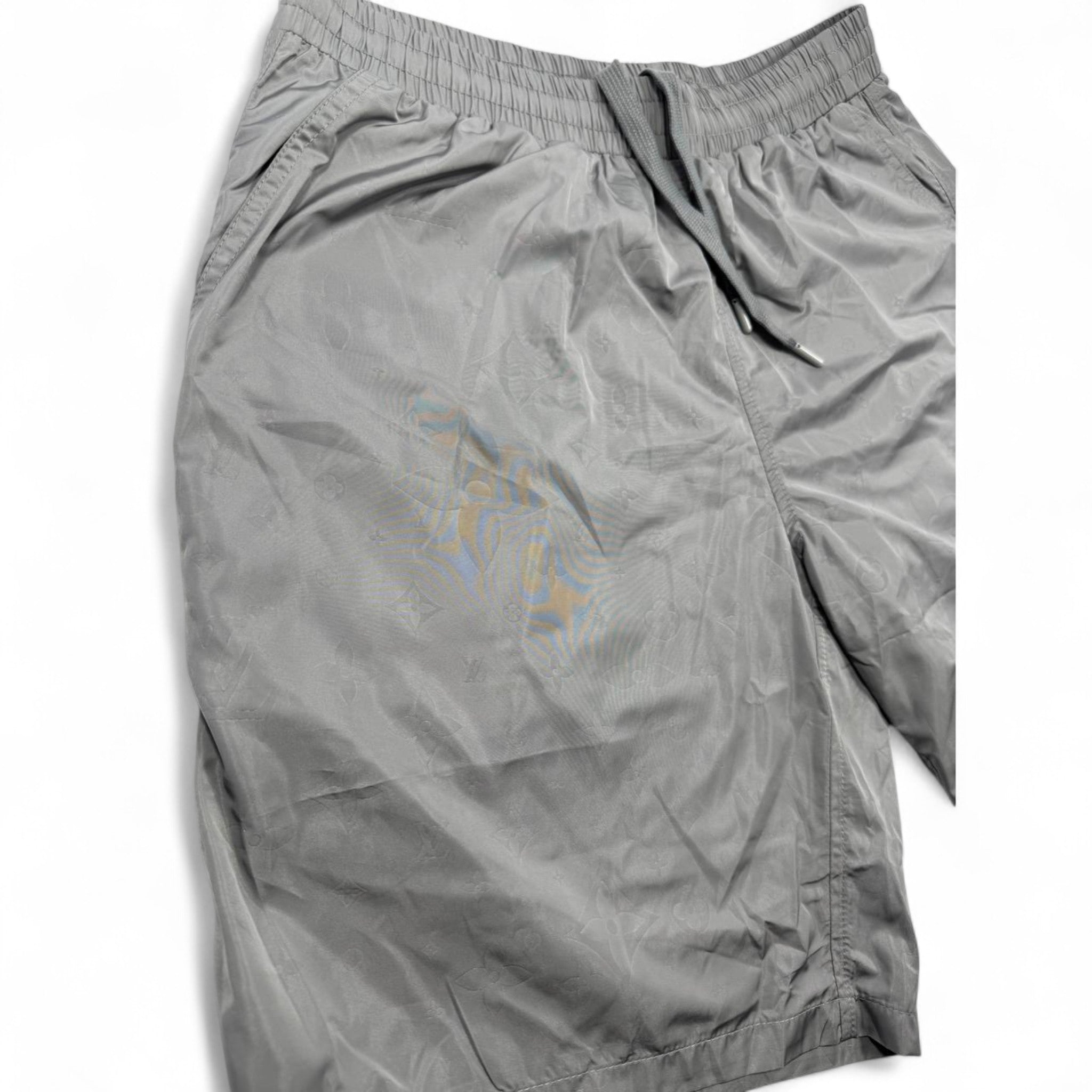 Louis Vuitton Grey Swim Short – Subtle Monogram Elegance