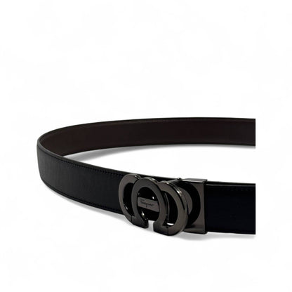 Salvador feragammo  Black Leather Belt – 130 CM | Iconic Eagle Buckle 🖤