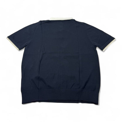 🕴️ Louis Vuitton Embroidered Polo – Navy & White Elegance ⚪🔵