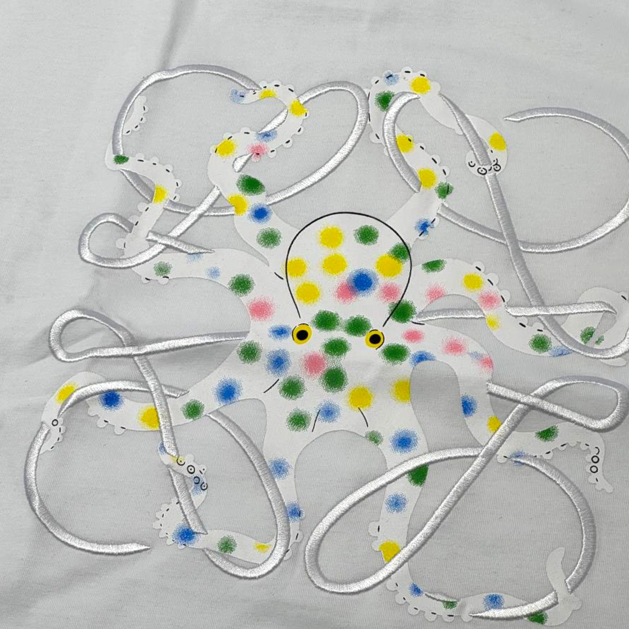 Loewe Multicolor Octopus Graphic Tee – White Artistic Edition