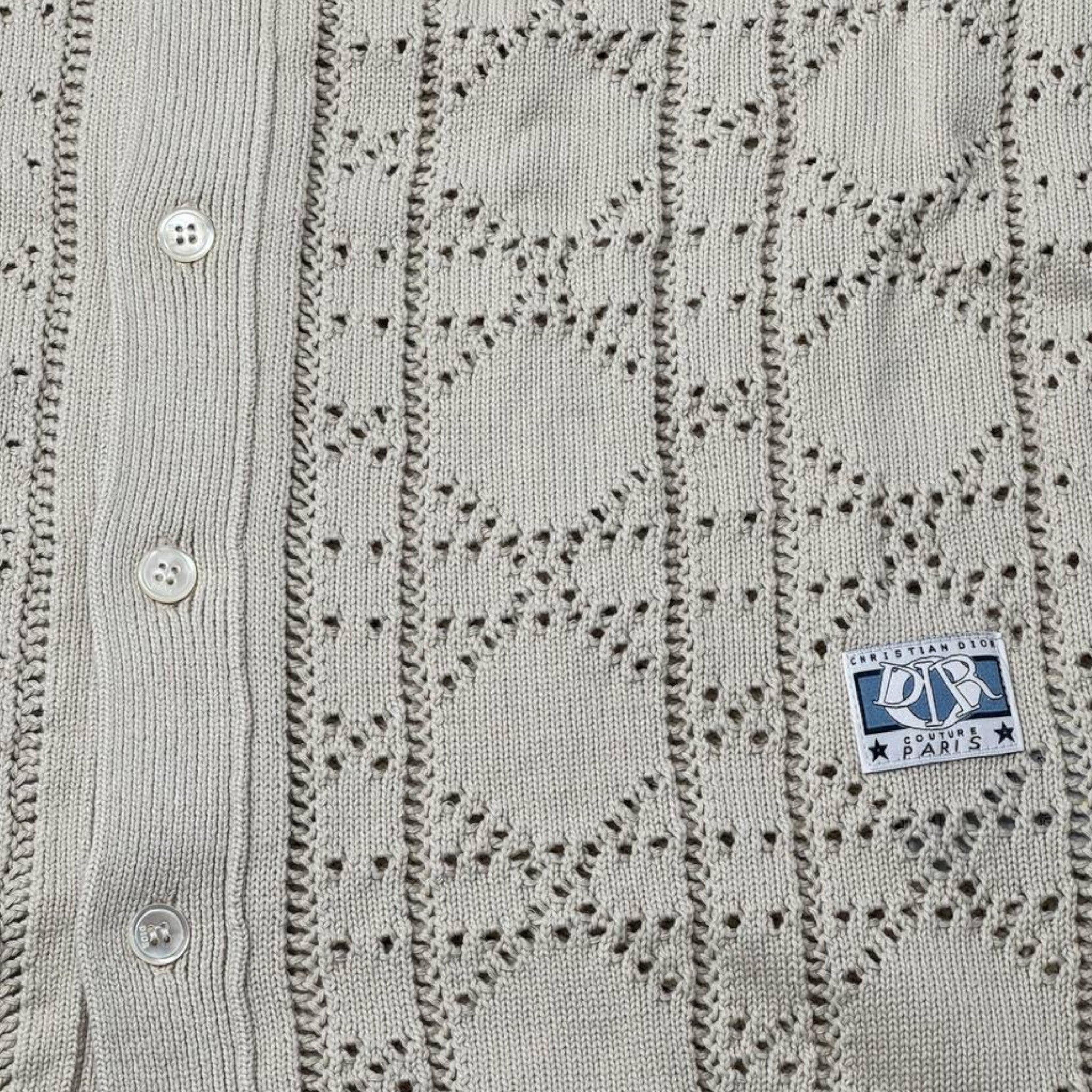 Dior Beige Crochet Knit Shirt – Soft Texture, Subtle Luxury