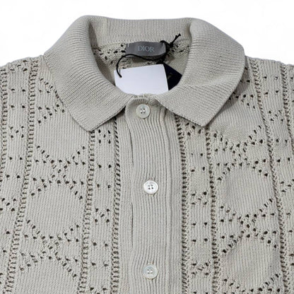 Dior Beige Crochet Knit Shirt – Soft Texture, Subtle Luxury