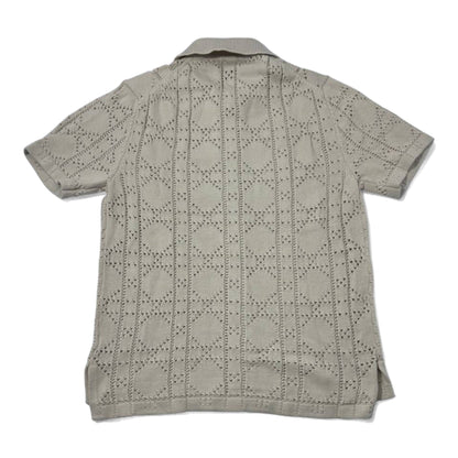 Dior Beige Crochet Knit Shirt – Soft Texture, Subtle Luxury