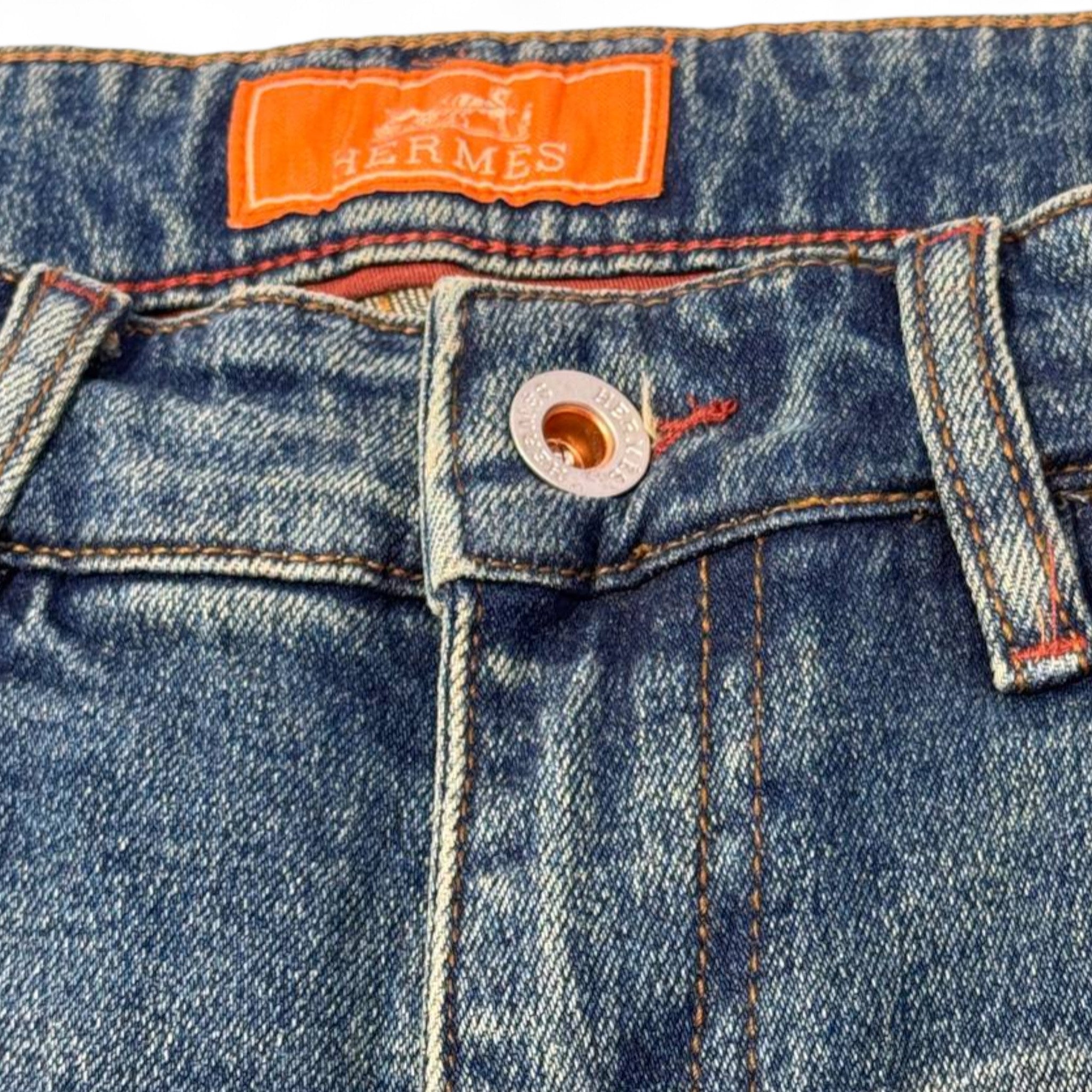 HERMÈS Embroidered Denim Jeans – Classic Craft, Playful Luxury