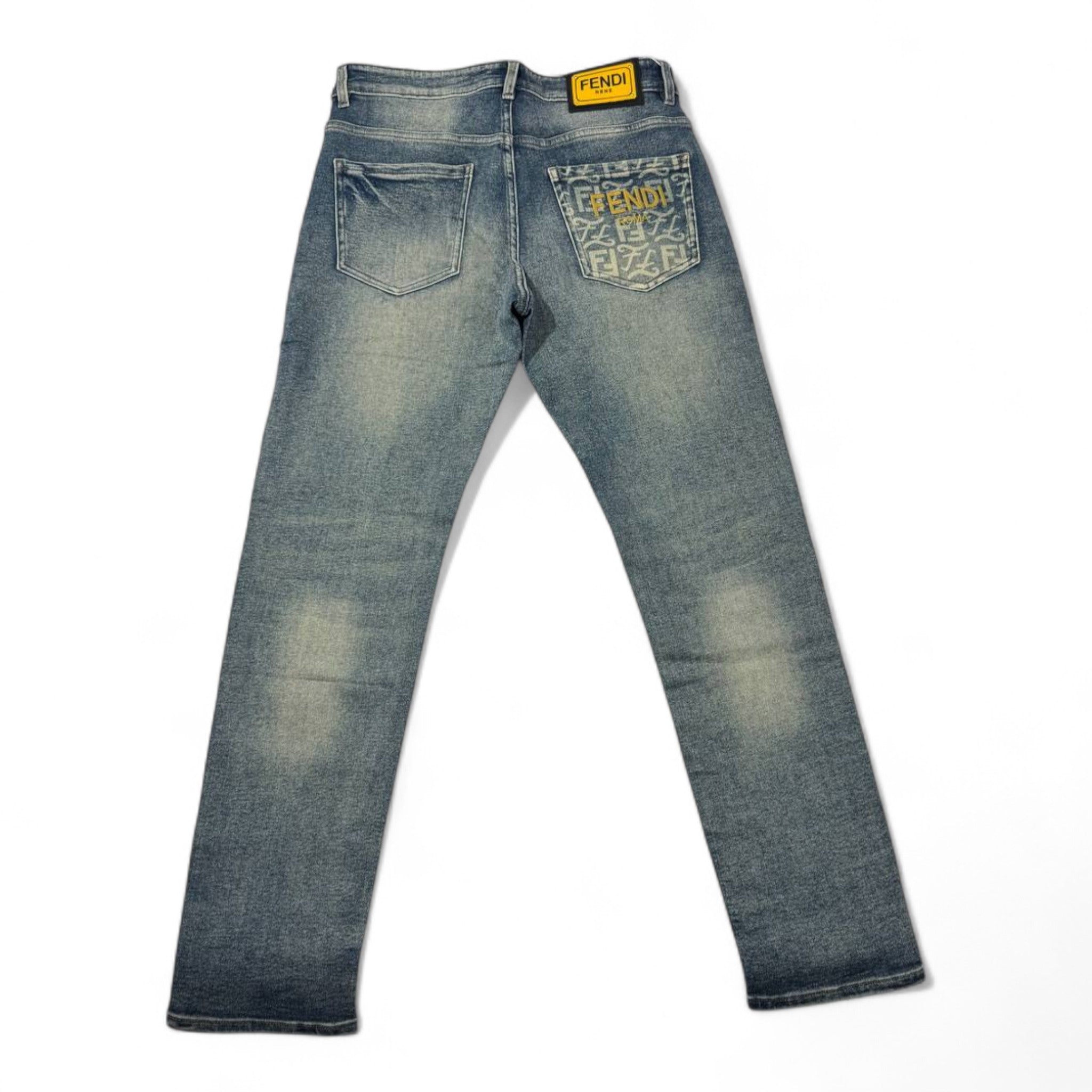 FENDI Roma Logo Pocket Jeans – Italian Craft with Iconic Edge