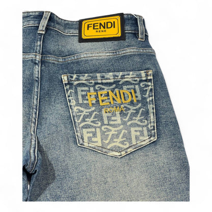 FENDI Roma Logo Pocket Jeans – Italian Craft with Iconic Edge