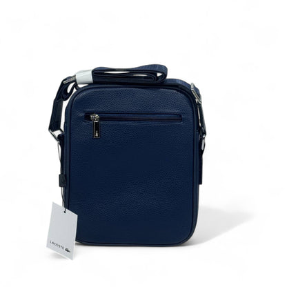 💙 Lacoste Navy Leather Crossbody Bag – Classic Elegance, Redefined