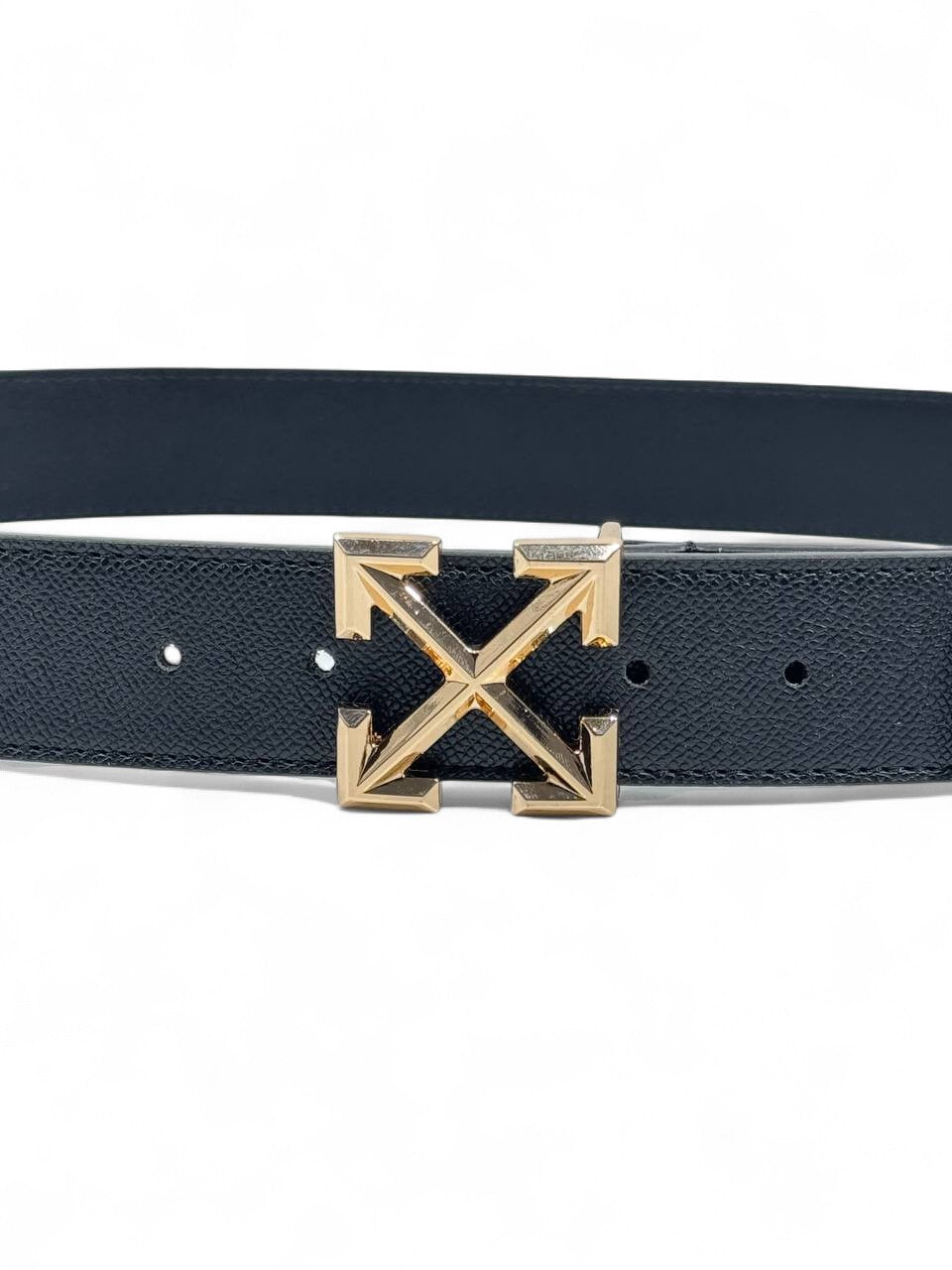 Off-White™ Gold Arrow Belt 🖤 (115 cm) | Premium Leather Minimal Edition
