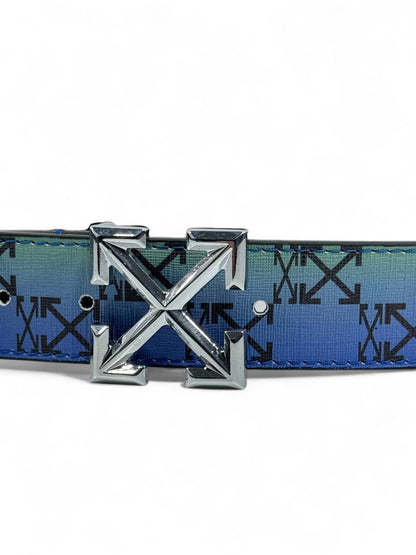 Off-White™ Blue Gradient Arrow Belt 💙⚡ (115 cm) | Street Luxe Edition