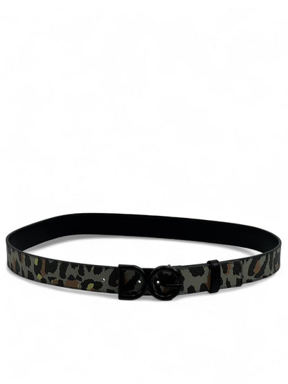 Dolce & Gabbana™ Camouflage DG Belt 🐆 (130 cm | Black Buckle Edition)