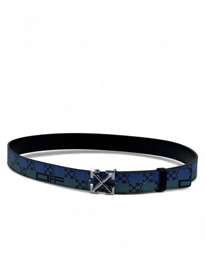 Off-White™ Gradient Blue Arrow Belt 💙 (130 cm | Silver Buckle Edition)