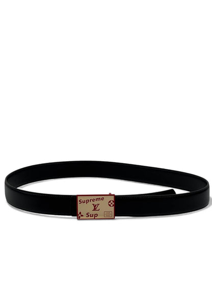 🔥 Louis Vuitton x Supreme Belt – Limited Edition Black & Gold (130 cm) 🔥