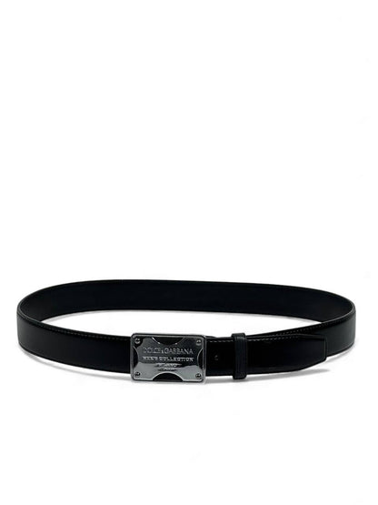 🖤 Dolce & Gabbana Classic Plate Leather Belt – Black Edition (115 cm) 🖤