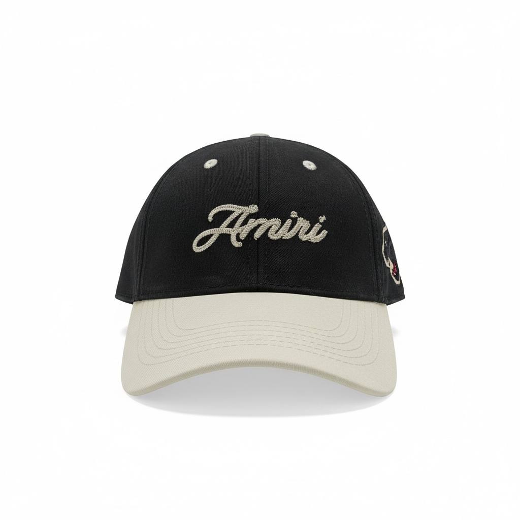AMIRI Script Logo Two-Tone Cap 🖤🤍✨