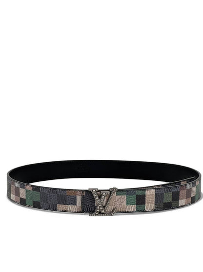 🖤 Louis Vuitton Damier Pixel Mosaic Belt – 125cm 🟩🤍🖤