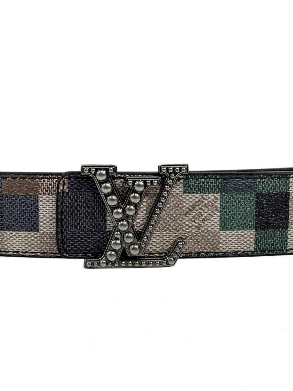 🖤 Louis Vuitton Damier Pixel Mosaic Belt – 125cm 🟩🤍🖤