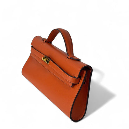 Hermès Kelly To Go Clutch – Orange Epsom Leather with Gold Hardware 🧡✨