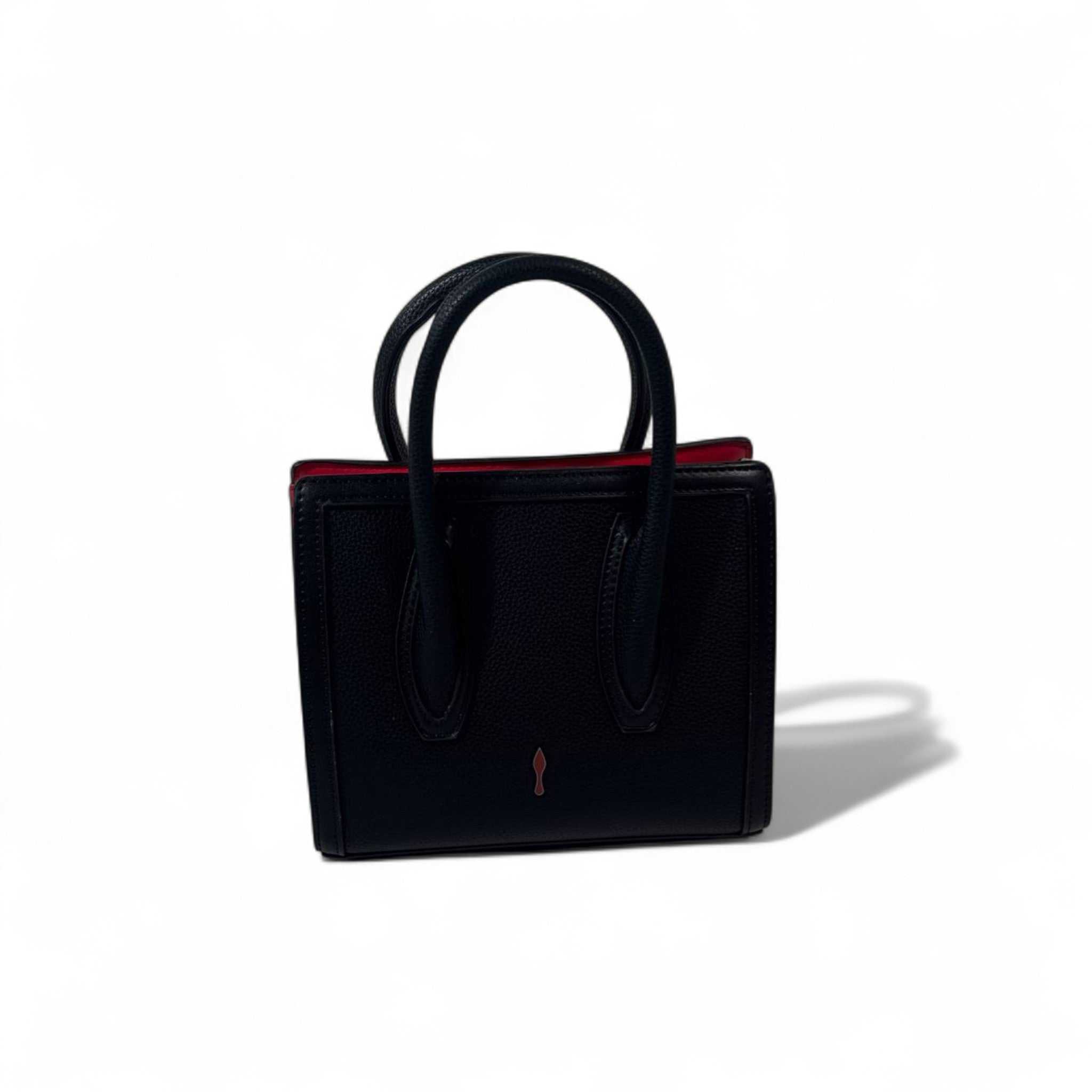 Christian Louboutin Mini Cabata Tote – Black with Gold Studs & Red Interior 🔥🖤