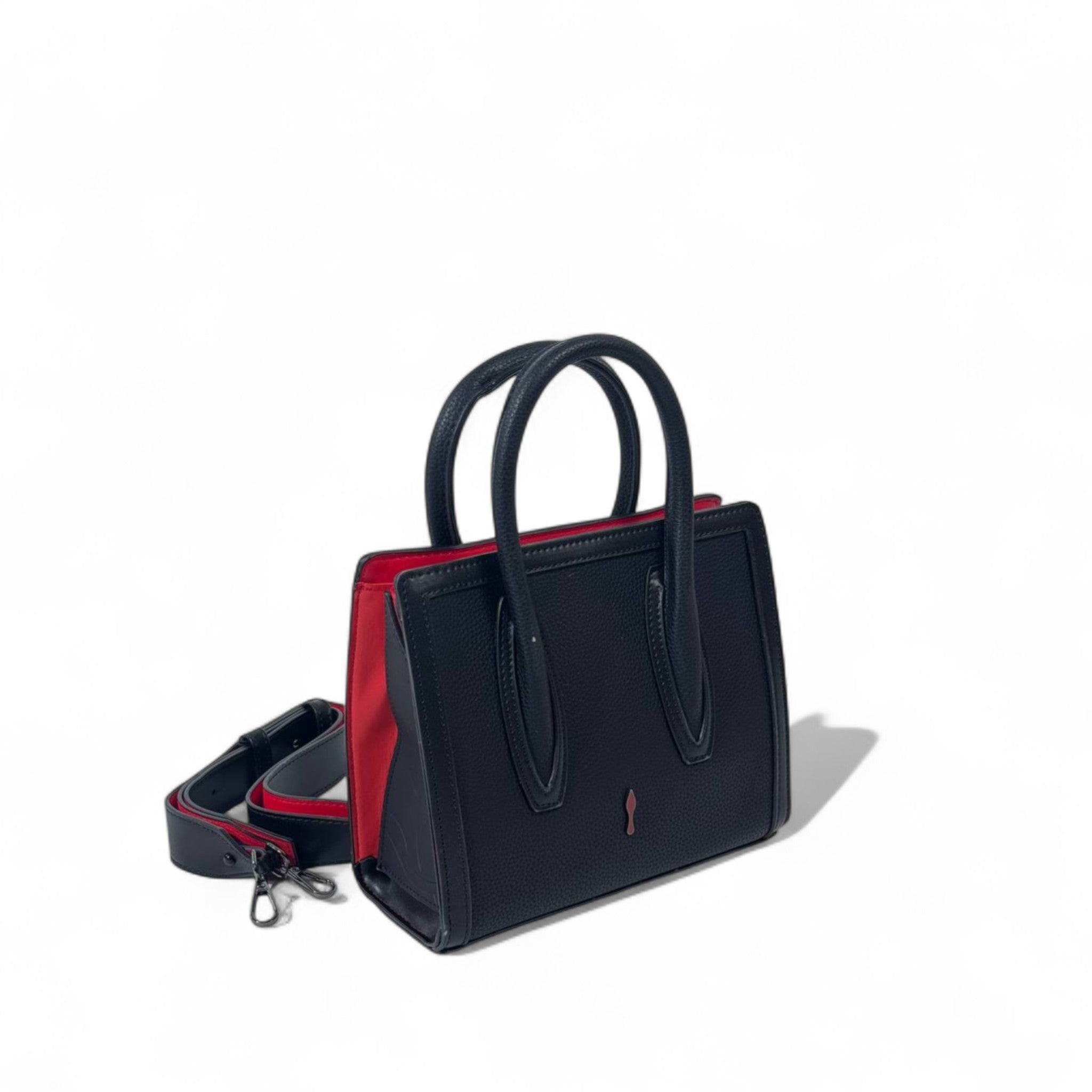 Christian Louboutin Mini Cabata Tote – Black on Black with Signature Red Interior 🖤🔥