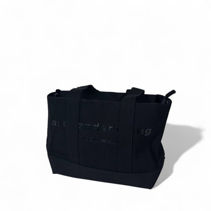 Alexander Wang Large Ribbed Tote – Black Canvas Urban Chic 🖤