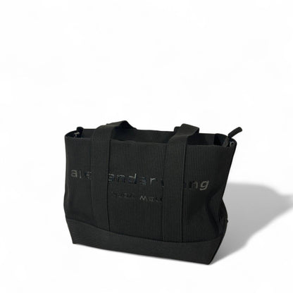 Alexander Wang Large Ribbed Tote – Black Canvas Urban Chic 🖤