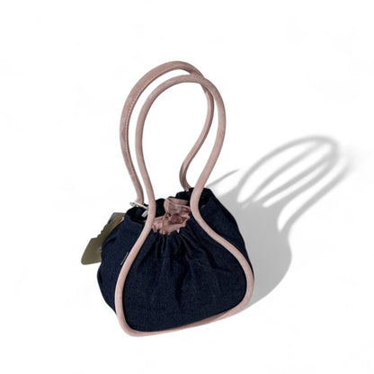 MERGE x SABINA Mini Tote – Super Sun Denim with Pink Trim