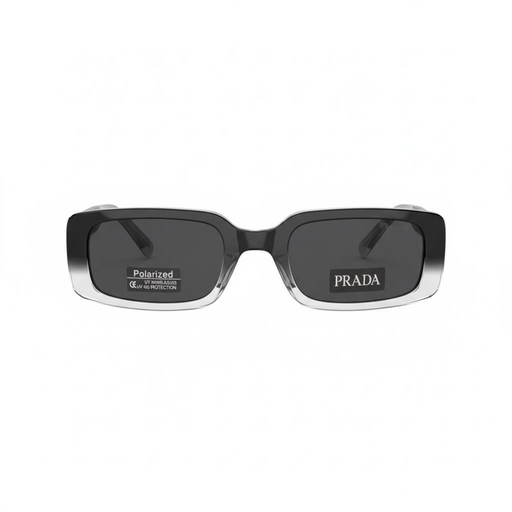 Prada Black & Grey Gradient Square Sunglasses 🕶️ | Luxury Statement Frame