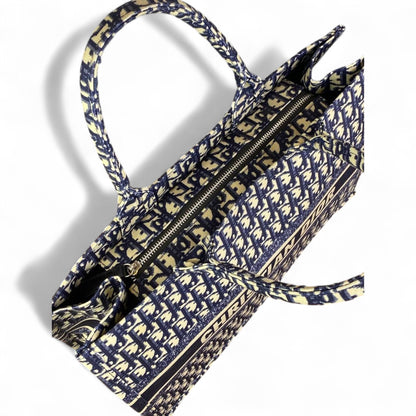 Christian Dior Book Tote Bag – Navy Oblique Canvas 💙