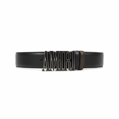 Amiri Reversible Leather Belt – Bold Logo Edition 🖤🤎✨ (120cm)