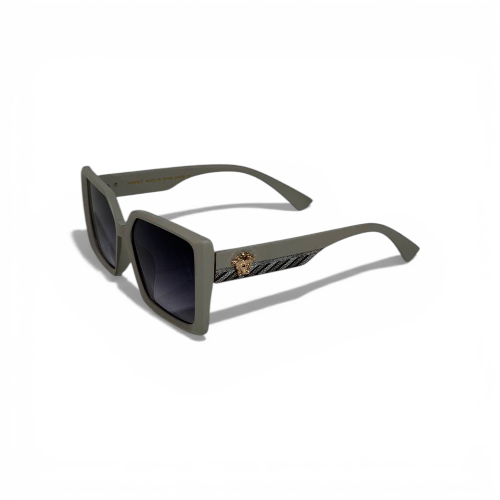 Versace Oversized Square Sunglasses – Matte Grey Statement Edition 🩶🕶️