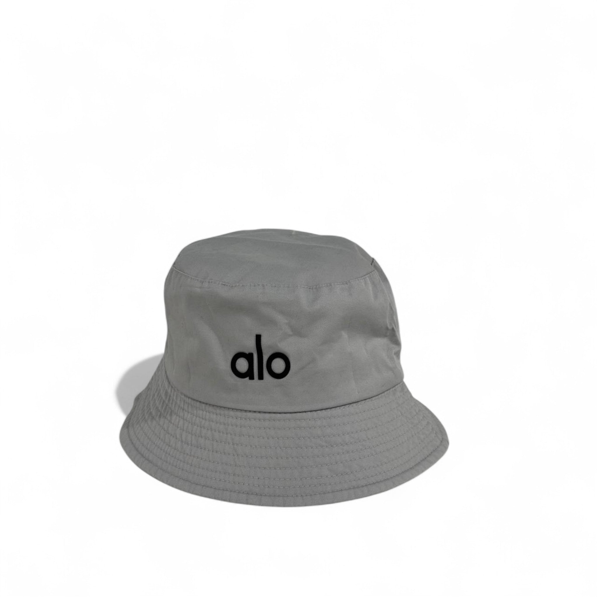 ⚪ Alo Grey Logo Bucket Hat – Minimalist Premium Streetwear