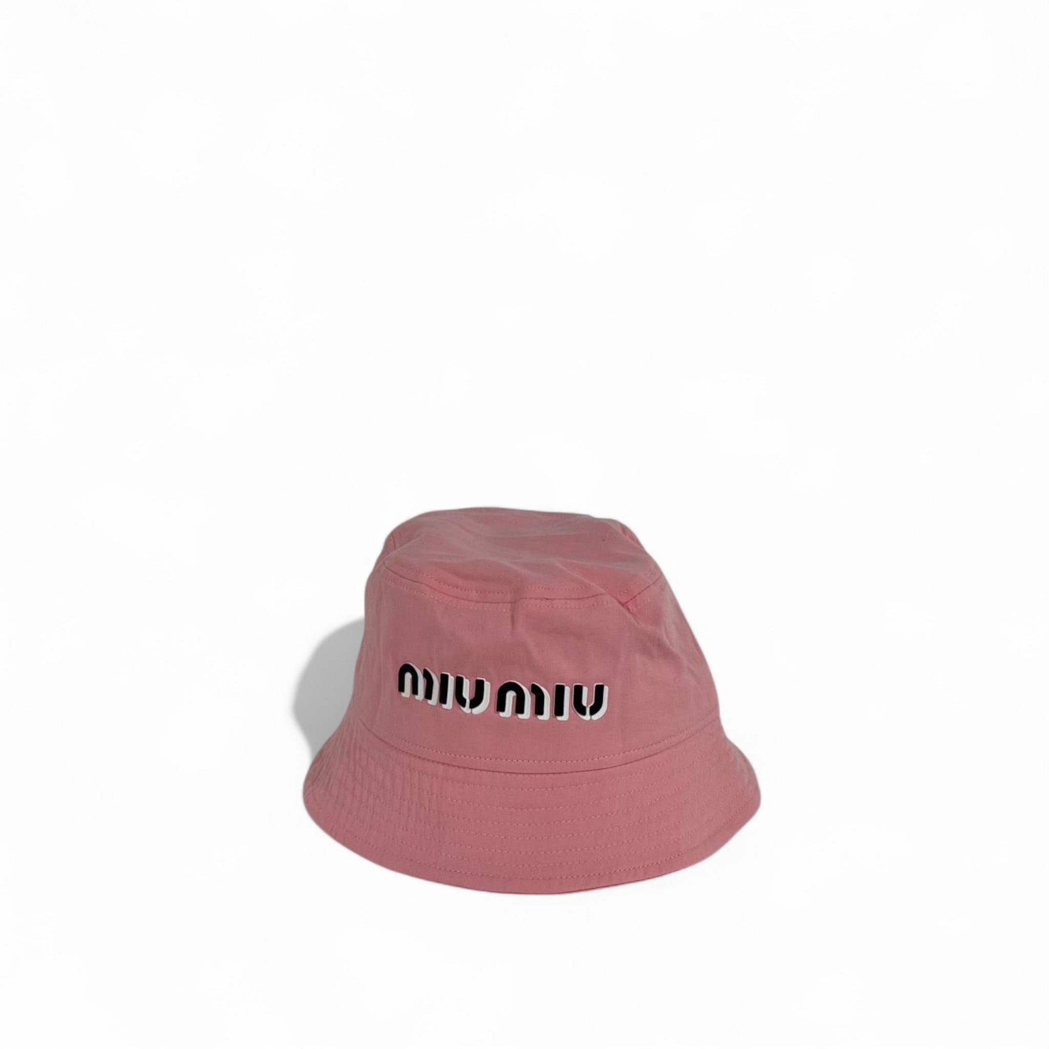 🌸 Miu Miu Pink Logo Bucket Hat – Luxury Feminine Streetwear