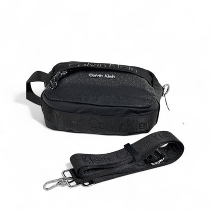 🖤 Calvin Klein Black Monogram Crossbody Bag – Unisex Minimalist Style