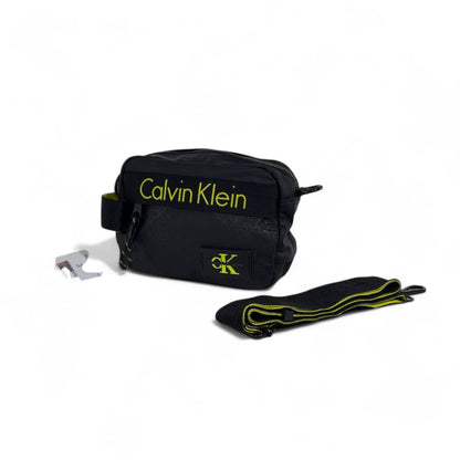 ⚫💛 Calvin Klein Black & Neon Yellow Crossbody Bag – Bold Unisex Streetwear