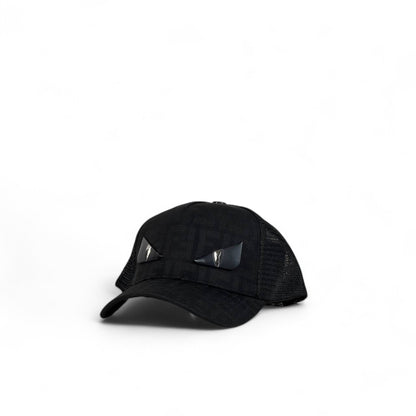 Fendi Monster Eyes Mesh Cap 🧢 – Black FF Monogram Streetwear