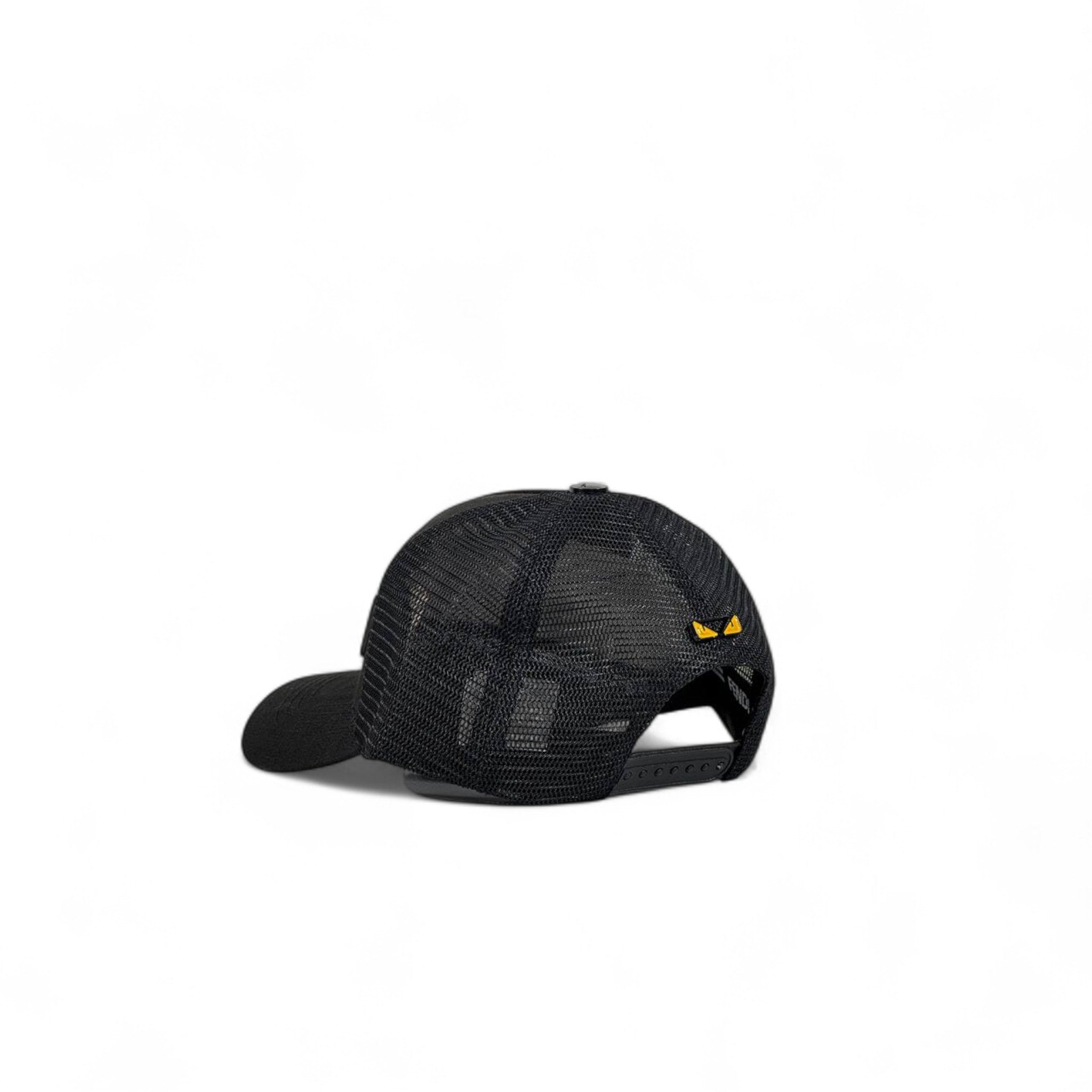 Fendi Monster Eyes Mesh Cap 🧢 – Black FF Monogram Streetwear