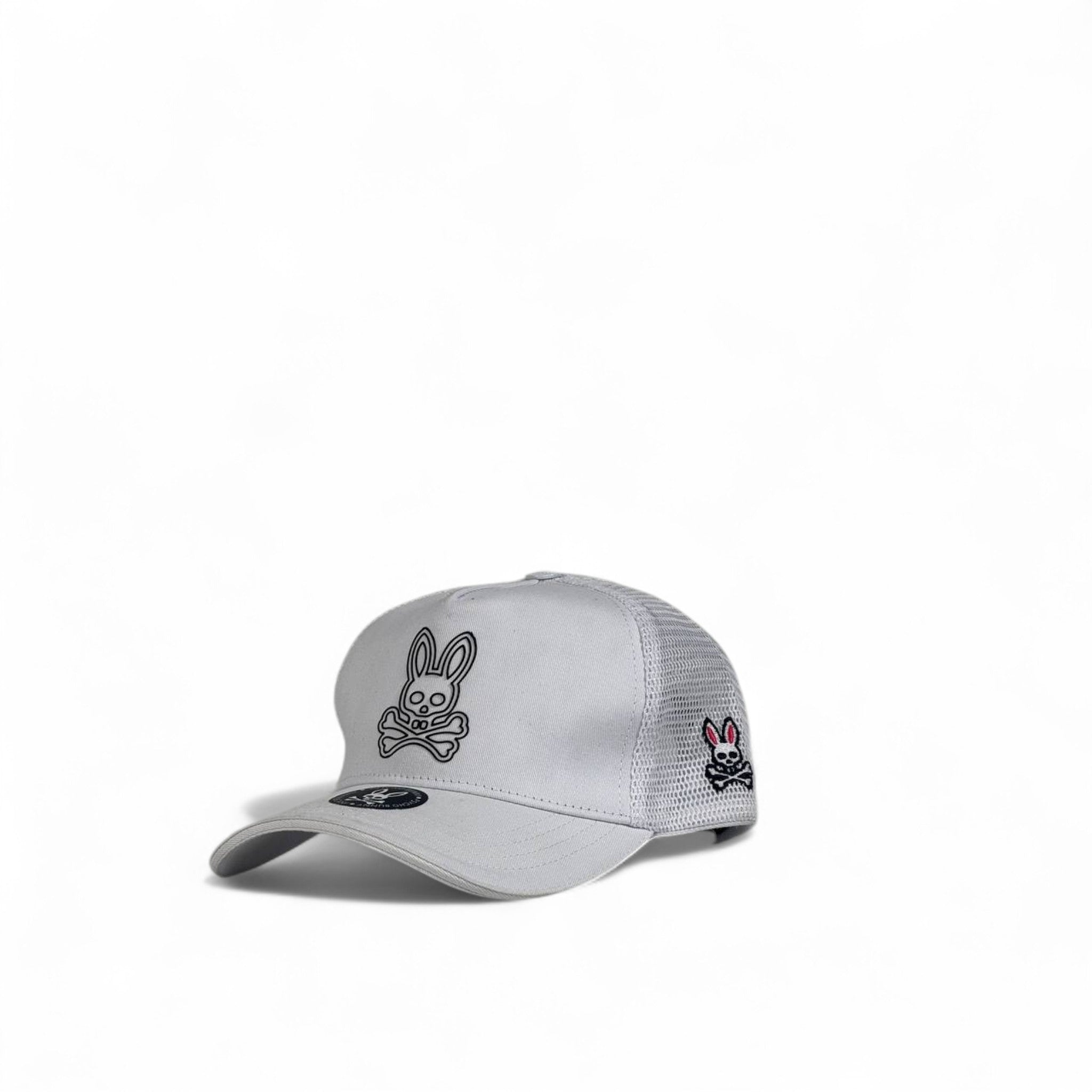Psycho Bunny Style Grey Mesh Trucker Cap 🐰 | Luxury Streetwear