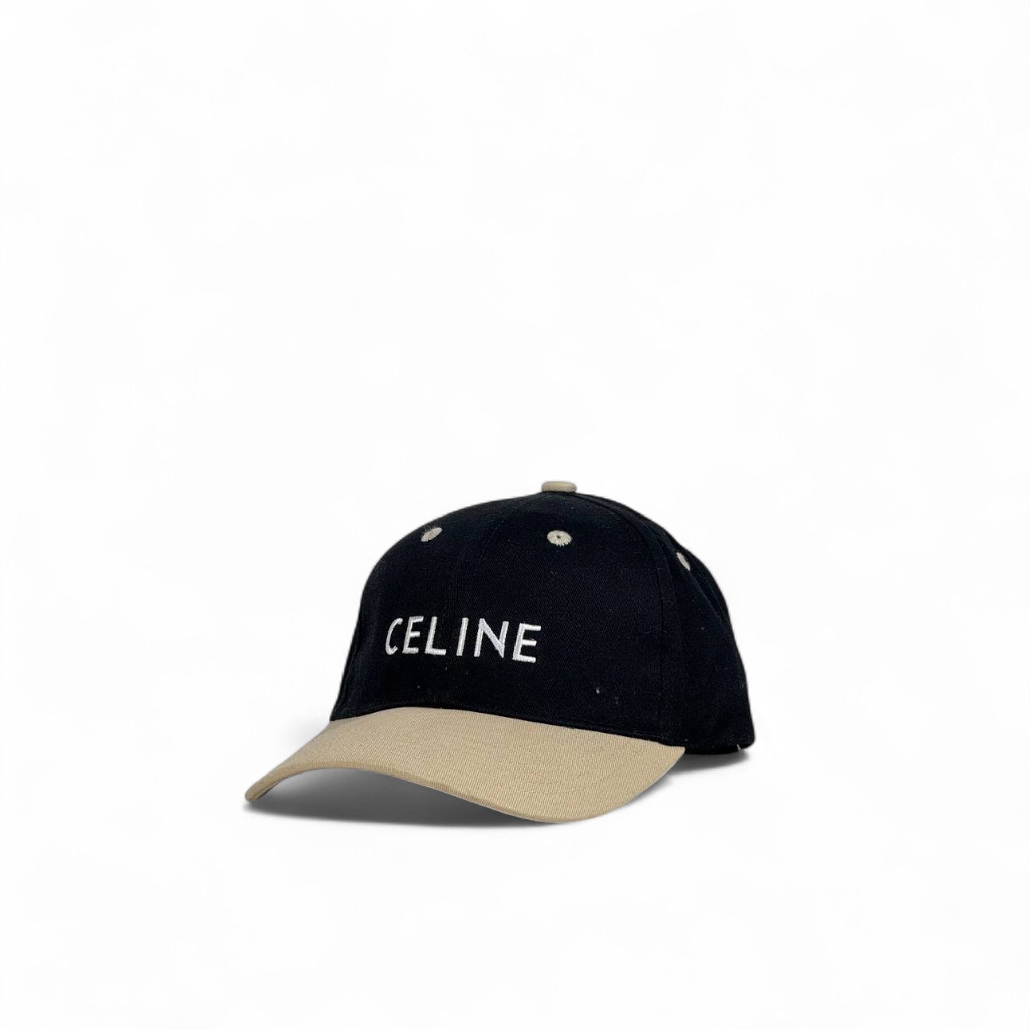 Celine Style Black & Beige Logo Baseball Cap 🖤🤍 | Luxury Streetwear