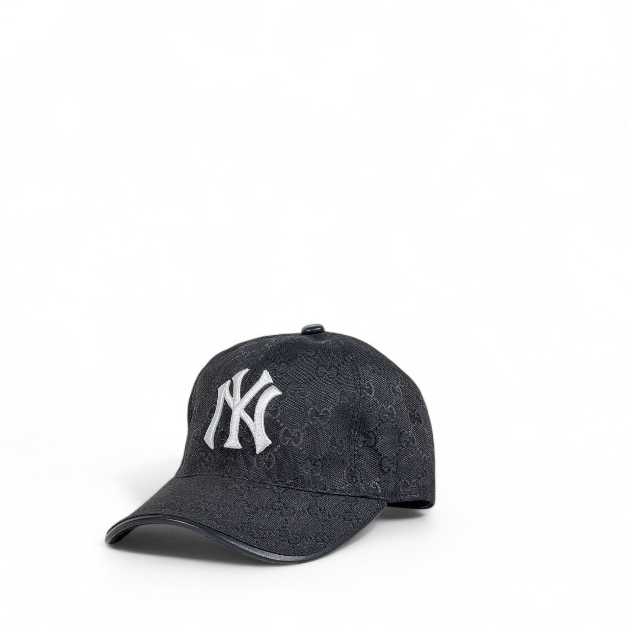 Gucci x NY Yankees Style Black Monogram Cap ⚫ | Luxury Streetwear Baseball Hat