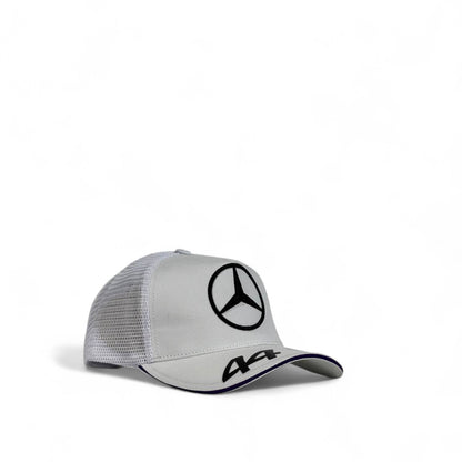 Mercedes-Benz Logo Trucker Cap ⚪ | White Mesh Snapback Hat