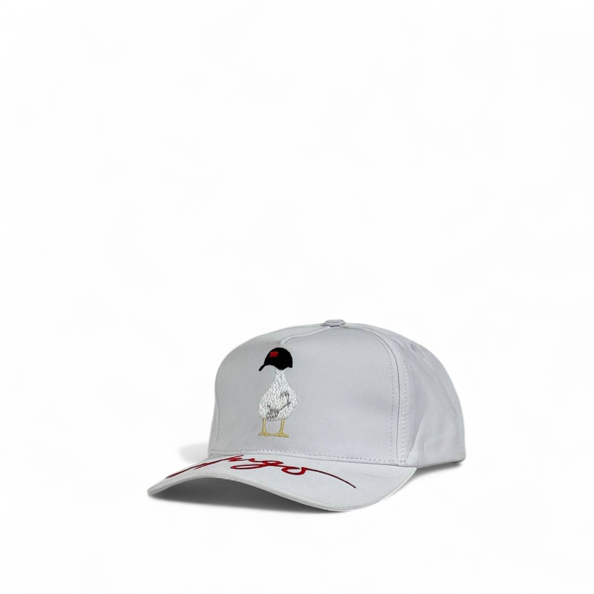 HUGO Light Grey Duck Embroidered Cap 🪿 | Designer Streetwear Hat