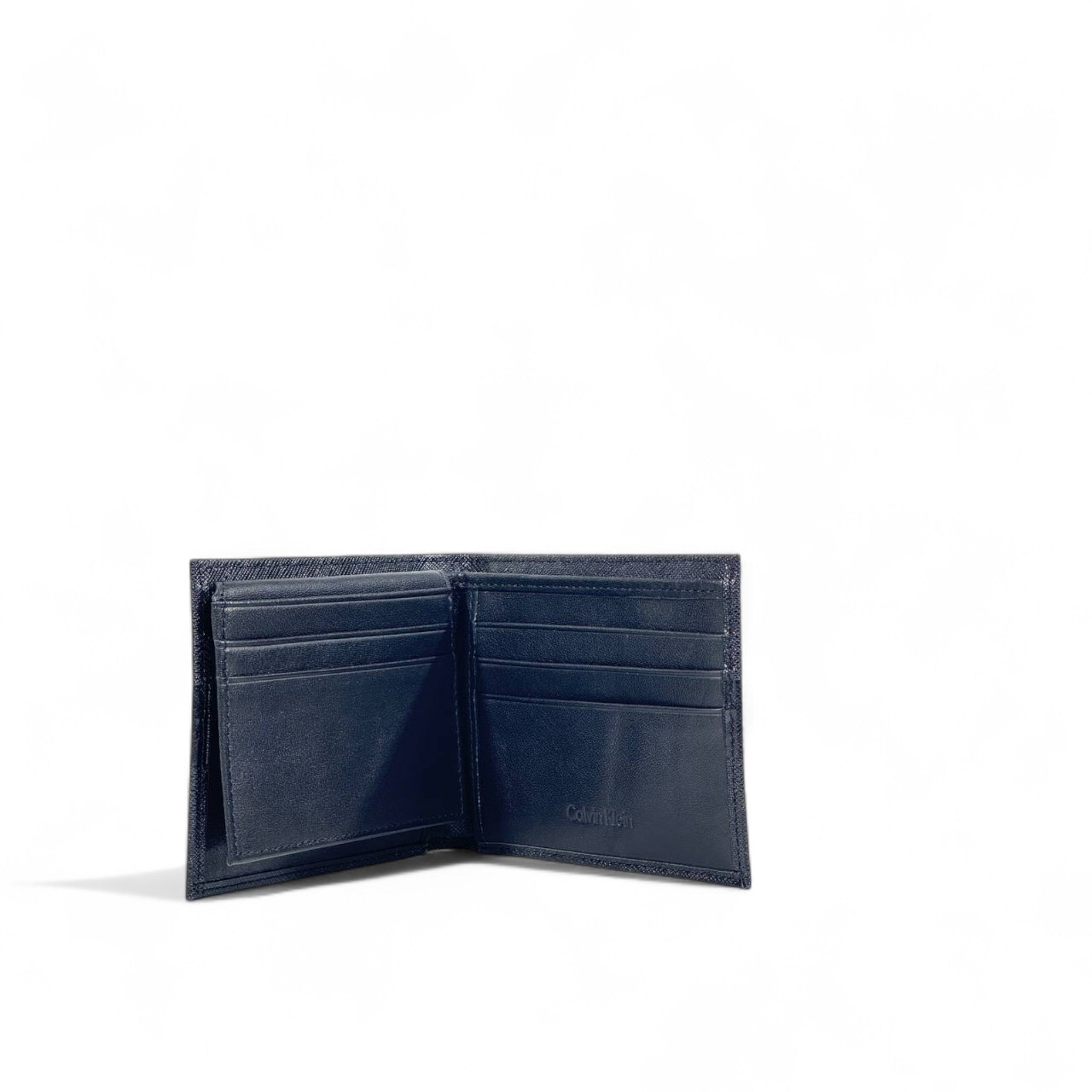 🖤 Calvin Klein Jeans Black Leather Bifold Wallet – Minimalist Logo Design