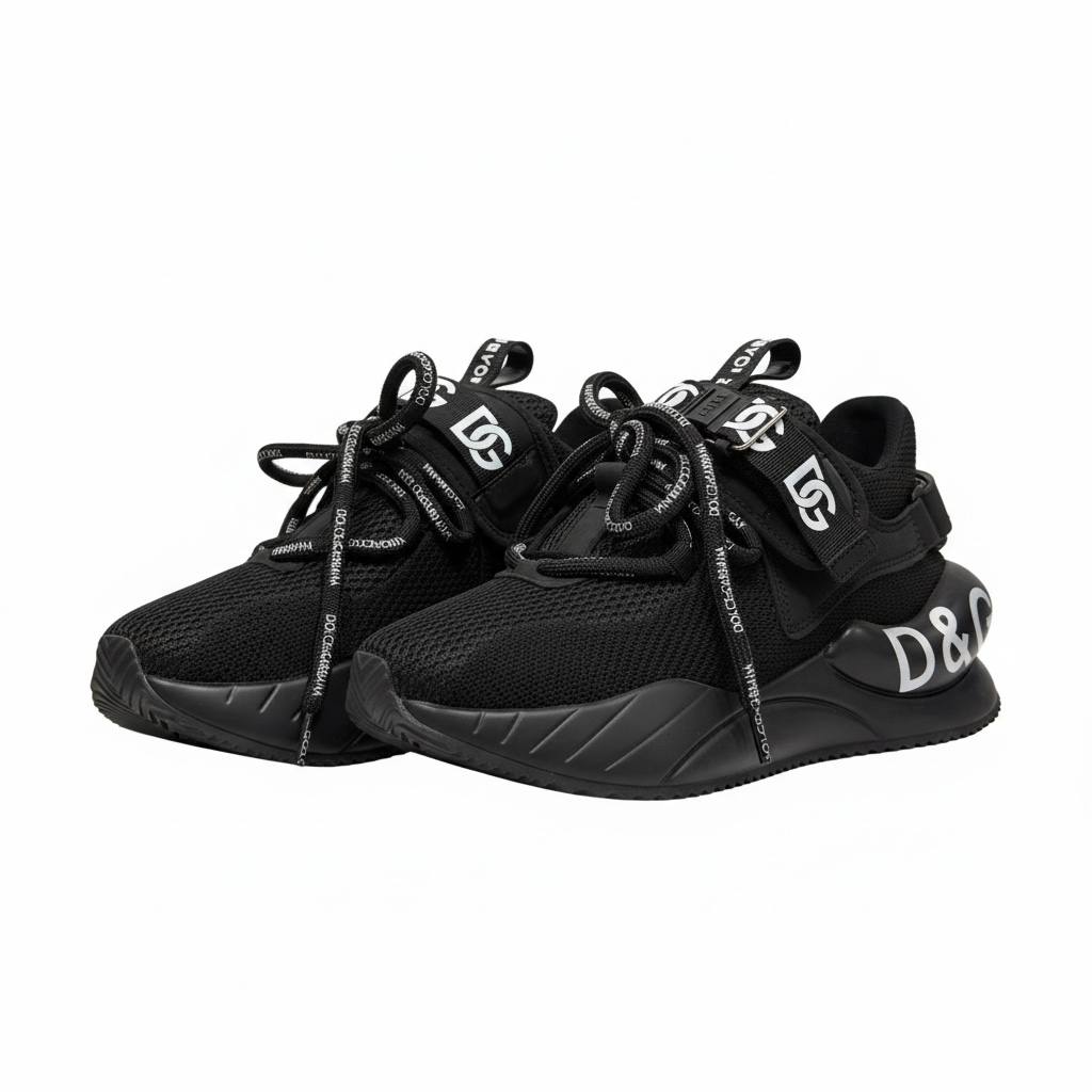 Dolce & Gabbana Black Logo Sneakers 🖤🔥 | Luxury Streetwear Statement 👟✨
