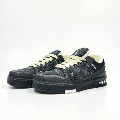 Louis Vuitton Black Denim Monogram Sneakers 🖤✨ | Luxury Street Icon 👟🔥