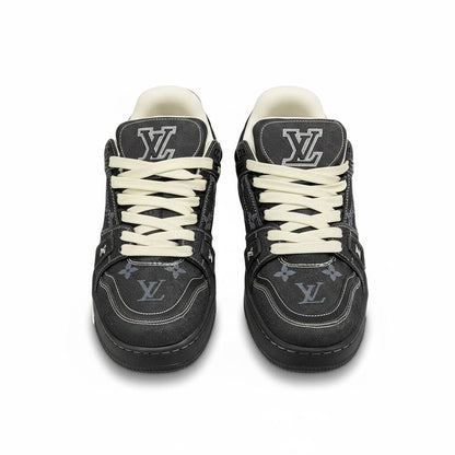 Louis Vuitton Black Denim Monogram Sneakers 🖤✨ | Luxury Street Icon 👟🔥