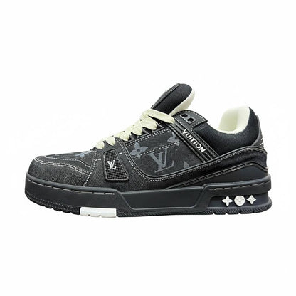 Louis Vuitton Black Denim Monogram Sneakers 🖤✨ | Luxury Street Icon 👟🔥