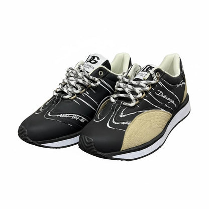 Dolce & Gabbana Black Graphic Sneakers 🖤✍️🔥 | Luxury Artistic Streetwear 👟✨